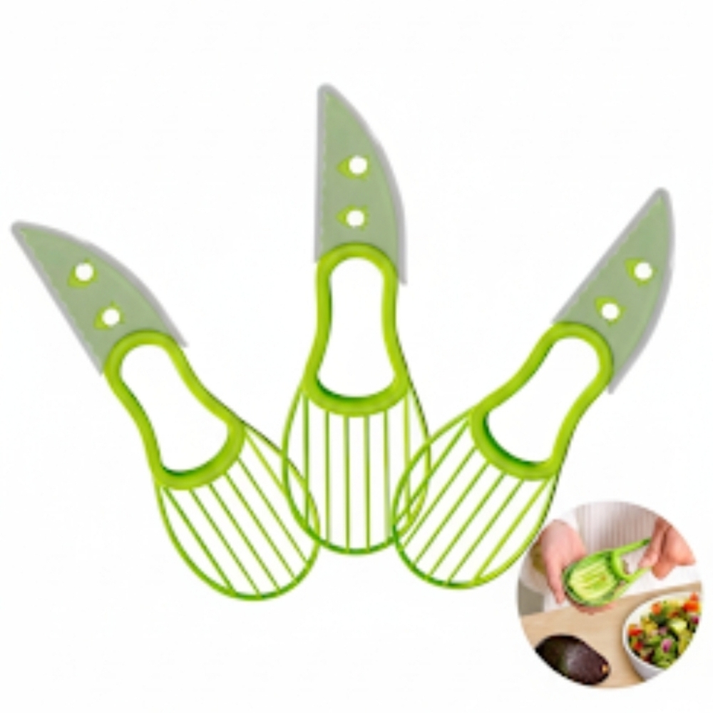 3 Pack - 3 In 1 Avocado Slicer, Avocado Scooper, Avocado Cutter